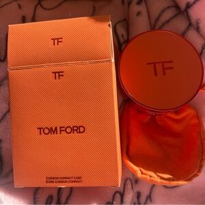 Tom Ford Orange  Cushion Compact with Pouch empty cushion, compact case